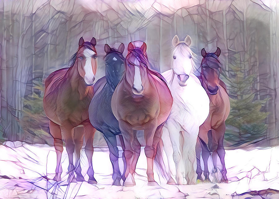 Oh Hello 1 Digital Art by Listen To Your Horse