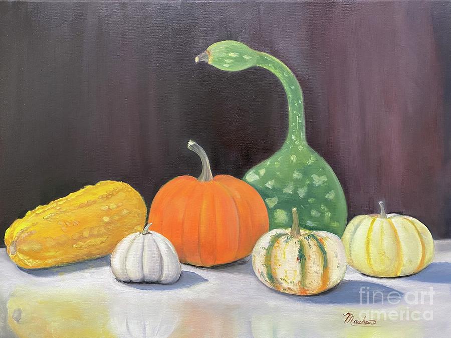 Oh My Gourd Painting by Sheila Mashaw