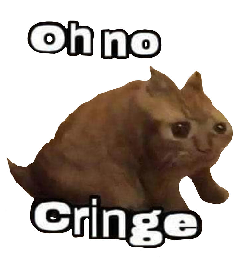 Oh no cringe cat meme Poster gift Painting by Philip Williams | Pixels