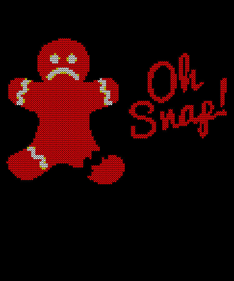 Oh Snap Gingerman Ugly Christmas Digital Art by Flippin Sweet Gear