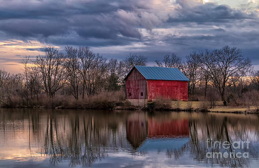 Ohio Barn Reflection Photograph by Teresa Jack