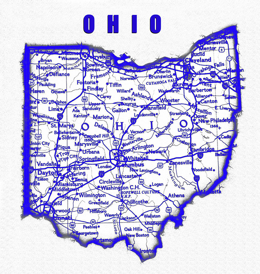 Ohio Blue Print Work Digital Art