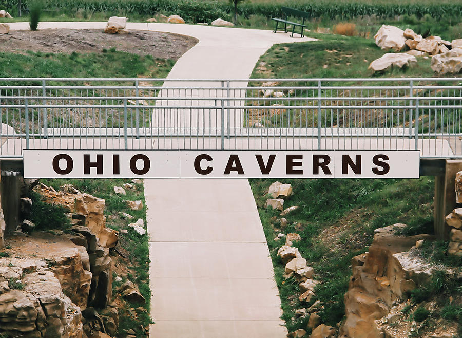 Ohio Caverns Sign Photograph by Dan Sproul