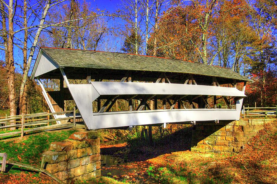 Ohio Covered Bridges - Mink Hollow Covered Bridge No. 9 Over Arney Run - Fairfield County Photograph by Michael Mazaika