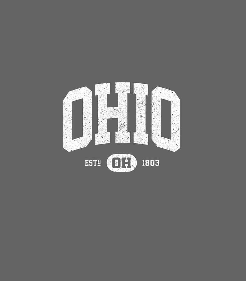 Ohio Retro Vintage Ohio OH State U Digital Art by Ayanae Ameli Fine