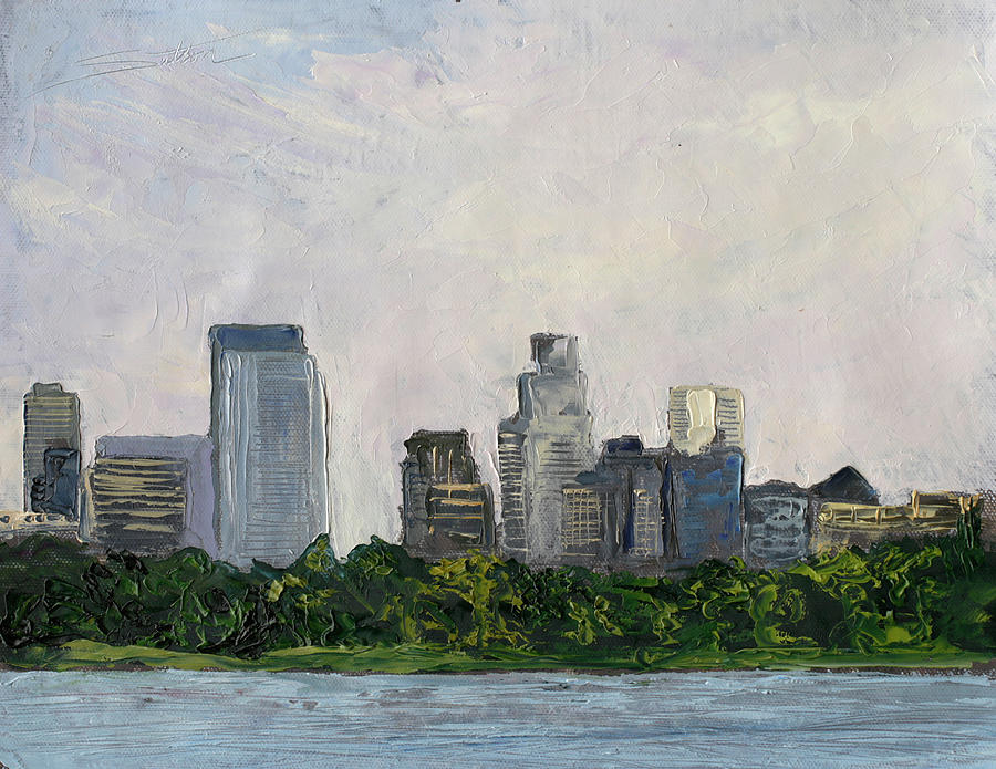 Ohio Skyline Painting by Robert Sutton