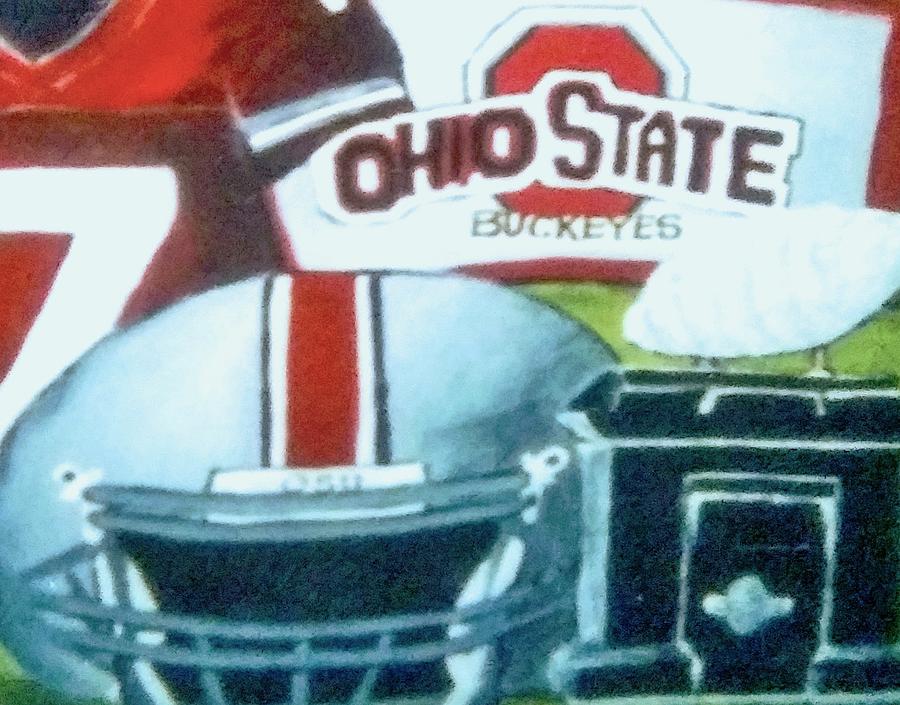 Ohio State Buckeyes Football Collection Painting by Christy Saunders Church