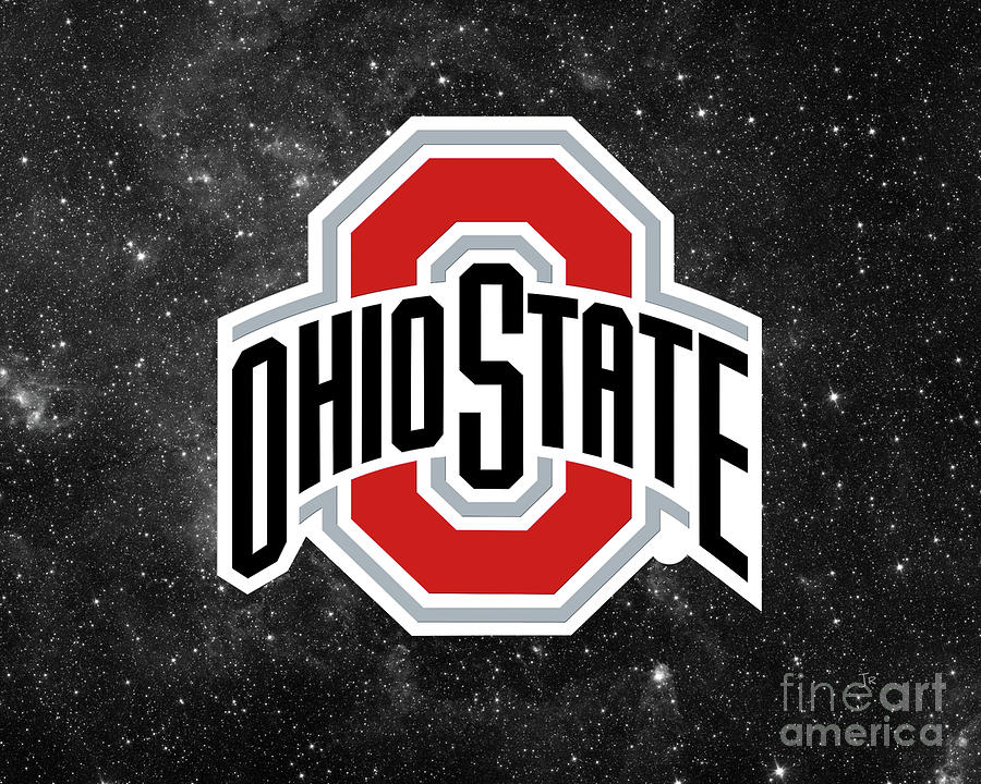 Ohio State University Buckeyes With Cosmic Background Digital Art
