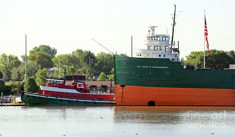 Ohio Tugboat and James M Schoonmaker  9878 Photograph by Jack Schultz