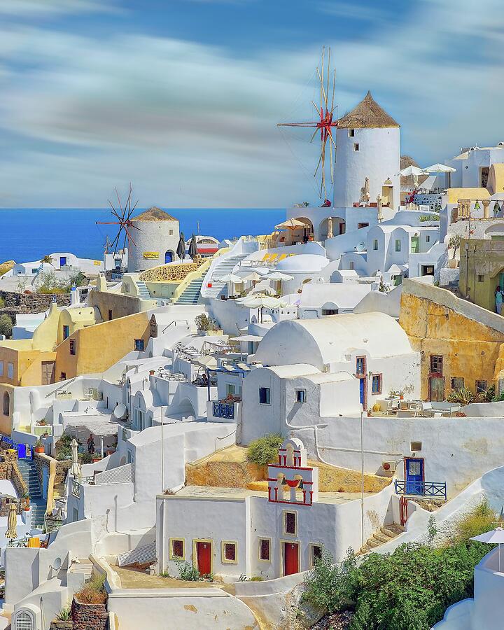 Oia Digital Art by Kostas Petrakos Oia Digital Art by Kostas Petrakos