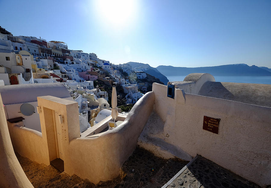 Oia Village view in Santorini, Greece Photograph by L. Toshio Kishiyama