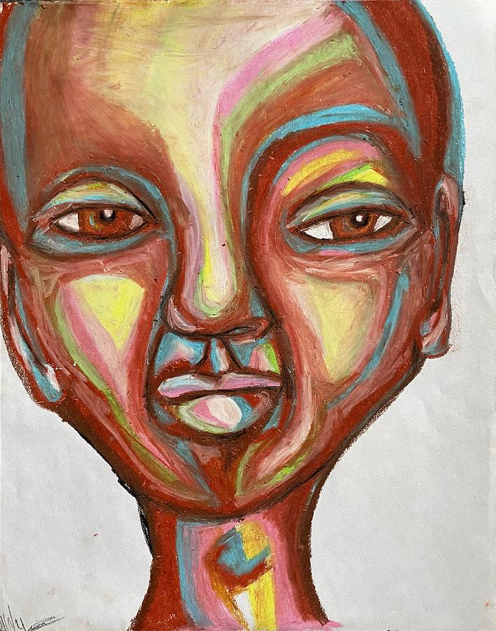 Oil Pastel Portrait Drawing by Kelsey Kolberg | Fine Art America