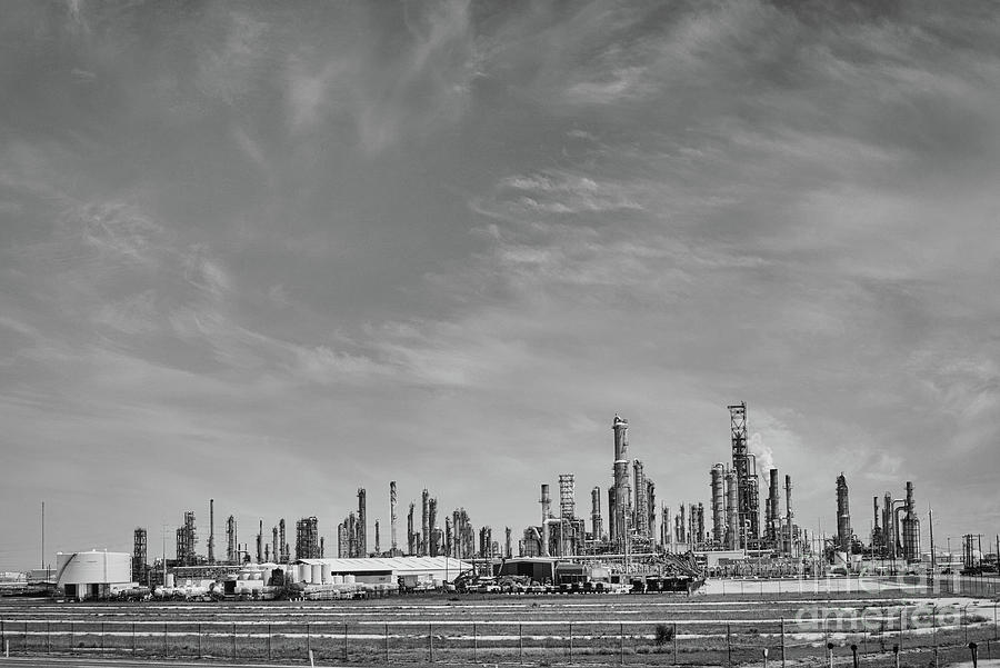 Oil refinery #blackwhite Photograph by Andrea Anderegg
