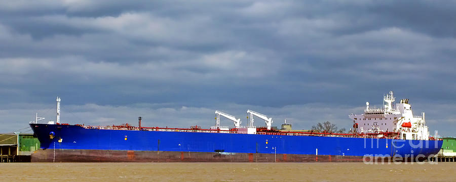 Oil Tanker Ship at Dock Photograph by Olivier Le Queinec