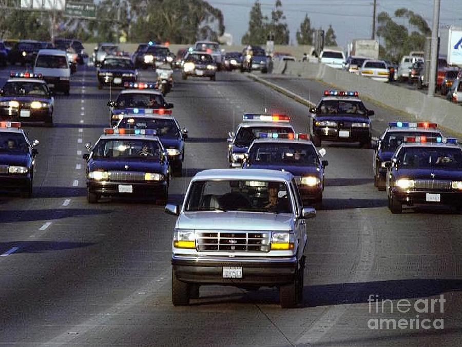 OJ Police Chase Painting by Carlie Alexander | Fine Art America