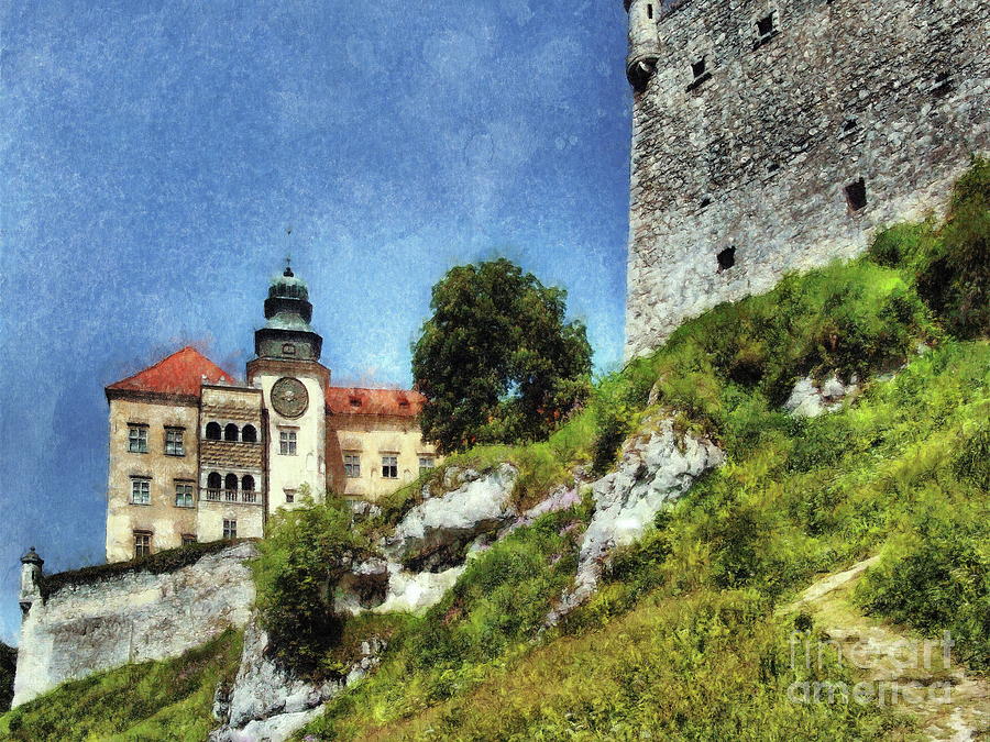 Pieskowa Skala Castle, Eagles Nests Digital Art by Jerzy Czyz