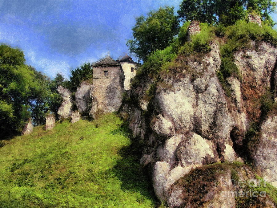Ojcow Castle, Poland Digital Art by Jerzy Czyz
