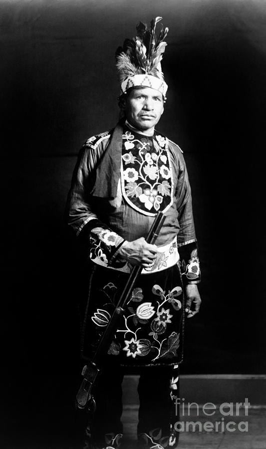 Ojibwa Man, c1918 Photograph by Granger