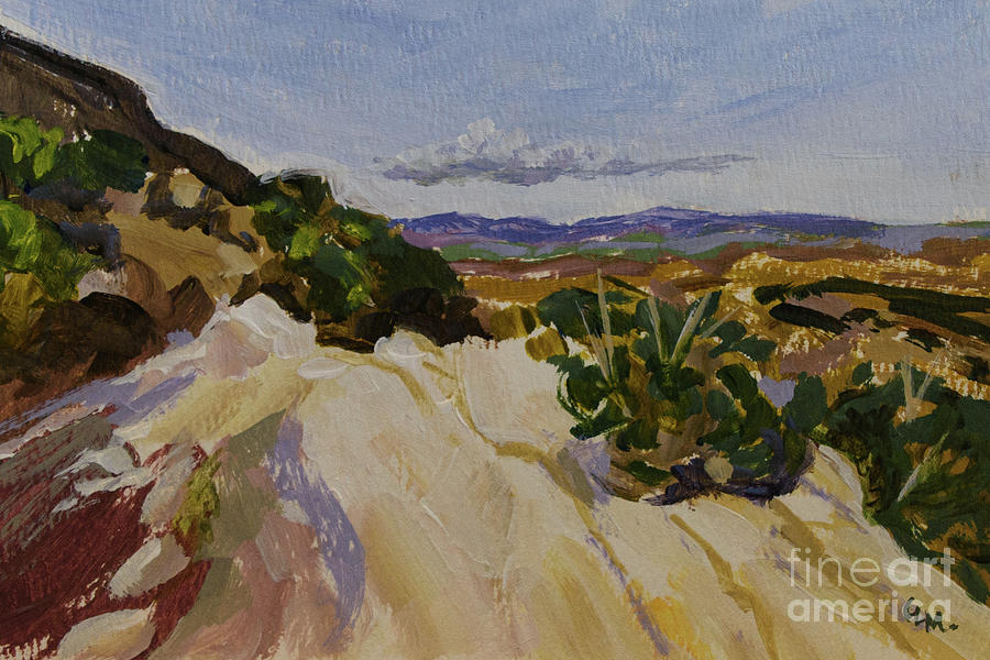Ojo Caliente Bluff Painting by Cheryl McClure