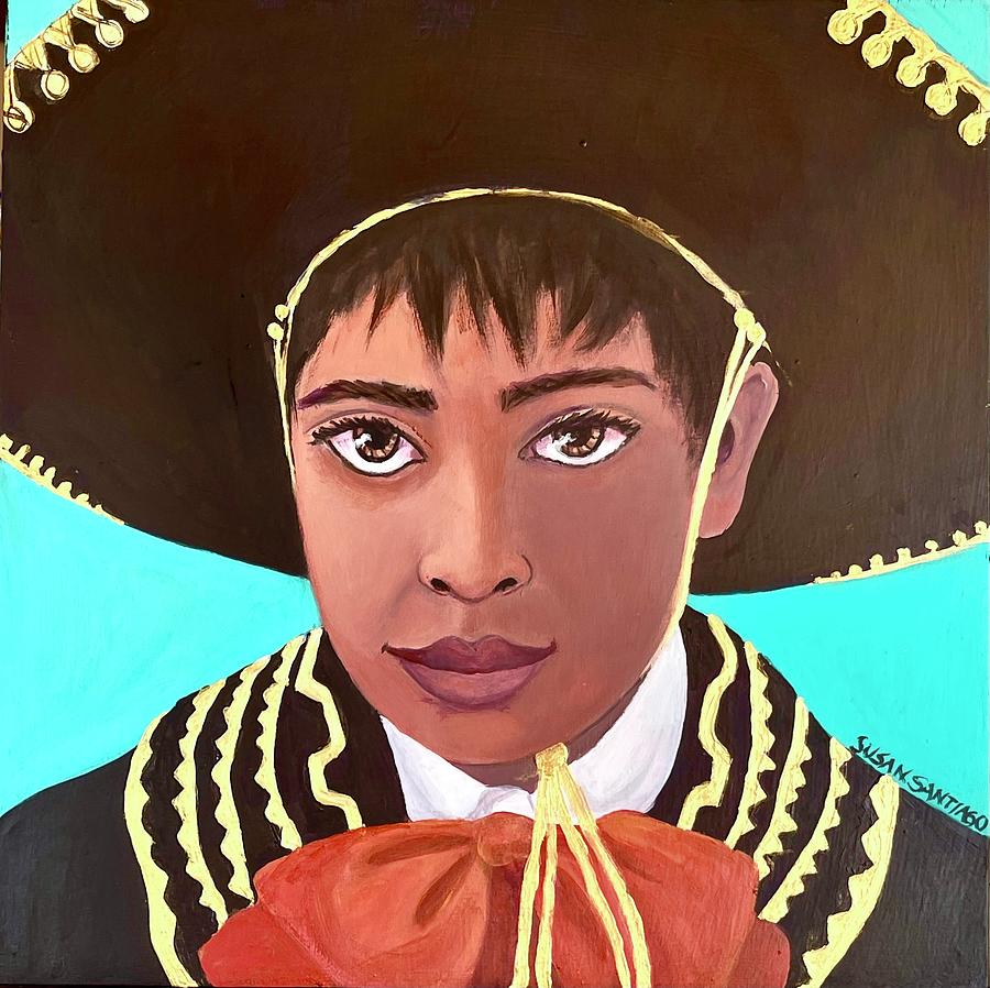 Ojos Guapos- Joven Mariachi Painting by Susan Santiago