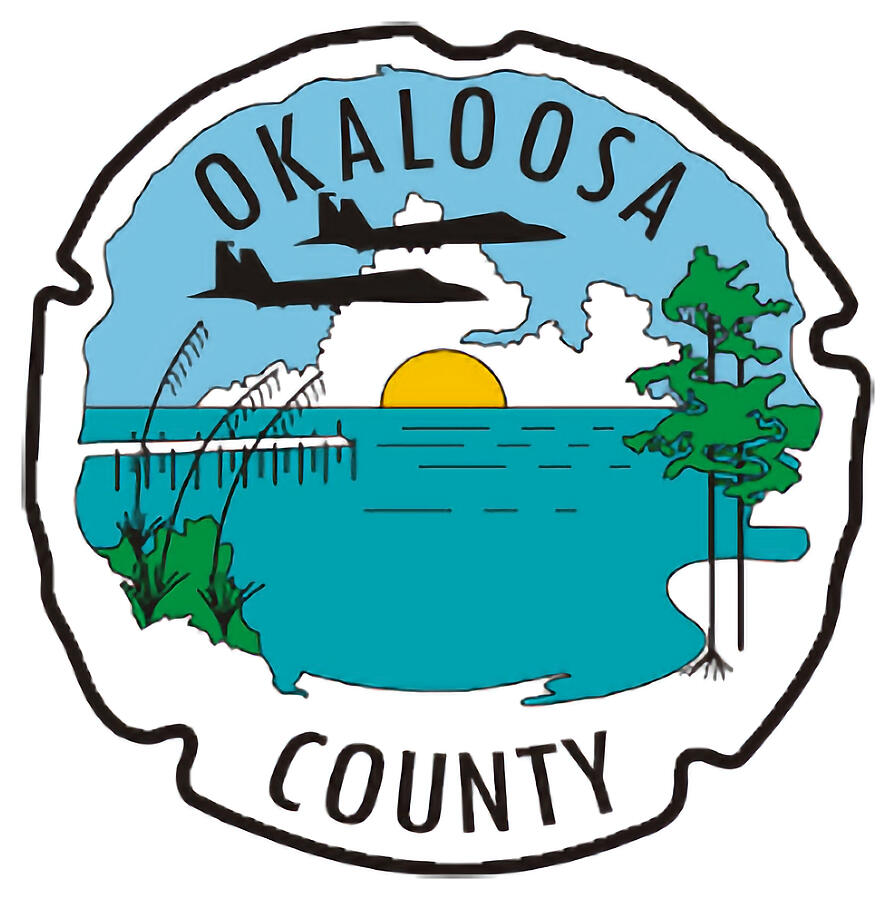 Okaloosa County Florida Seal Digital Art by Robert Banach Okaloosa County Florida Seal Digital Art by Robert Banach