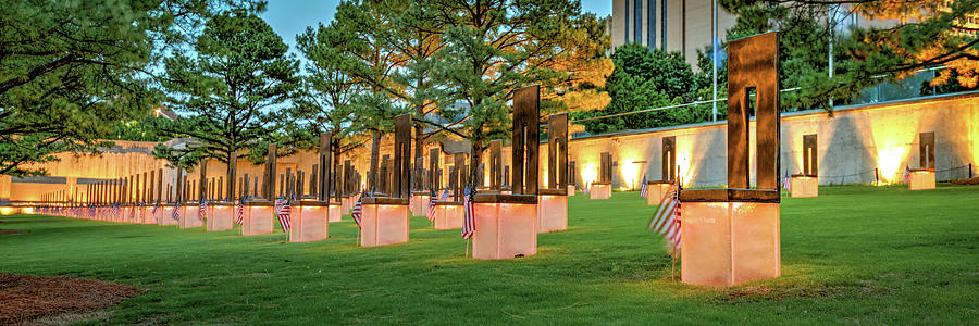 Oklahoma City National Memorial Field Of Empty Chairs Panorama ...