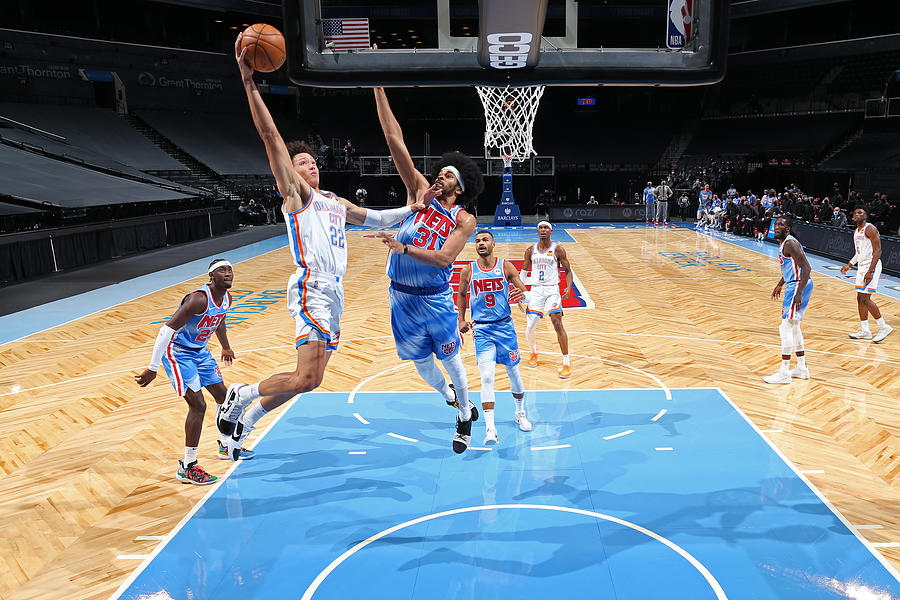 Oklahoma City Thunder v Brooklyn Nets Photograph by Nathaniel S. Butler