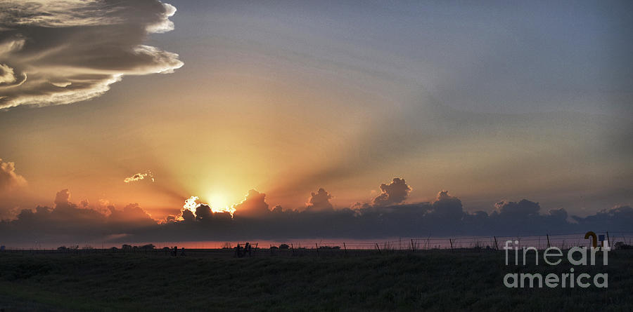 Oklahoma Storm Sunset Photograph by Anita Streich