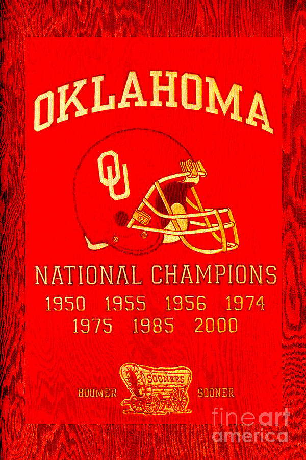 Oklahoma University Banner Digital Art by Steven Parker