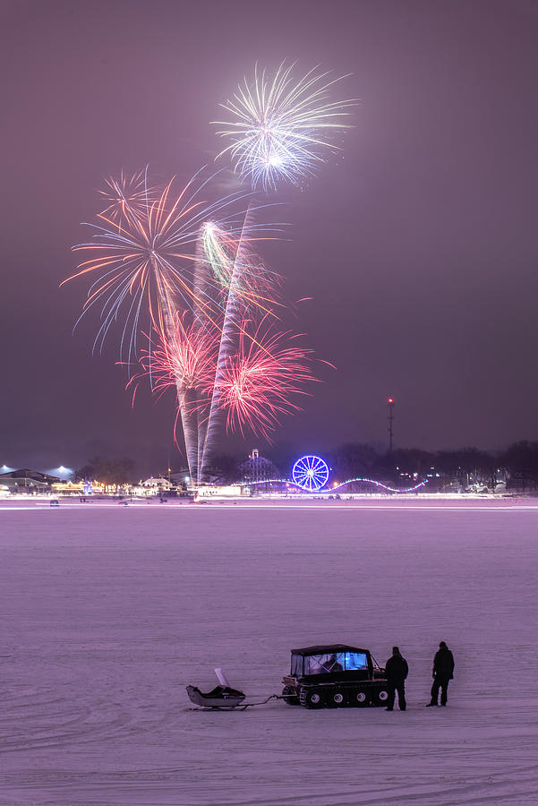 Okoboji WinterGames Fireworks Photograph by Ben Ford Fine Art America