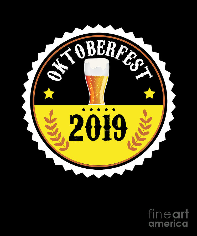 Oktoberfest 2019 Beer Festival Sausage Pretzel Draft Beer gift Digital ...