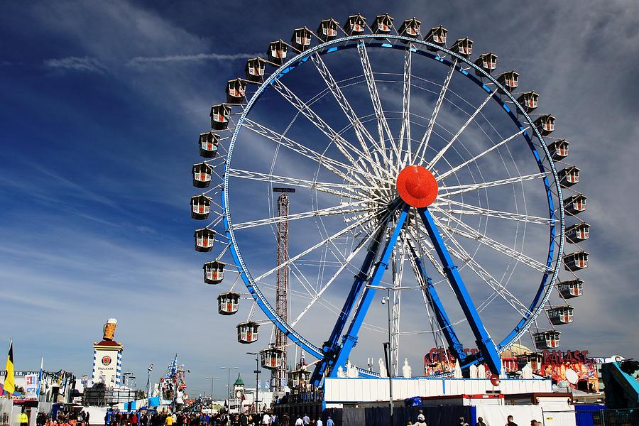 Oktoberfest Ferris Wheel Photograph By Metal Blues Images - Fine Art ...