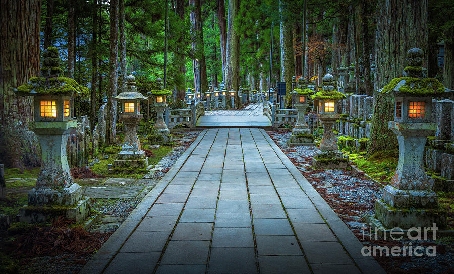 Architecture Photograph - Okunoin Path by Inge Johnsson