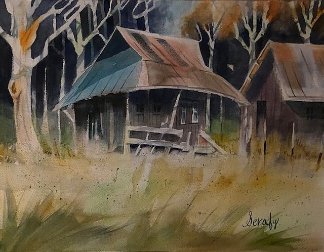 Old 22 Barn Painting by Scott Serafy