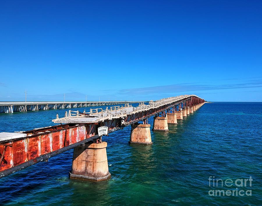 Old 7 mile bridge Florida Keys Photograph by Charlene Cox Pixels