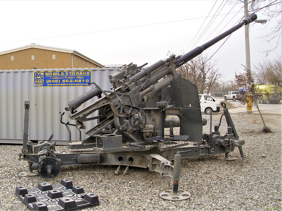 Old AA Gun In Bagram Photograph by Charles Wivell - Fine Art America