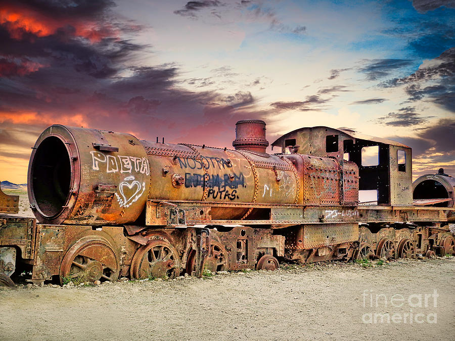 Old abandoned steam engine train in USA Photograph by Stefano Senise
