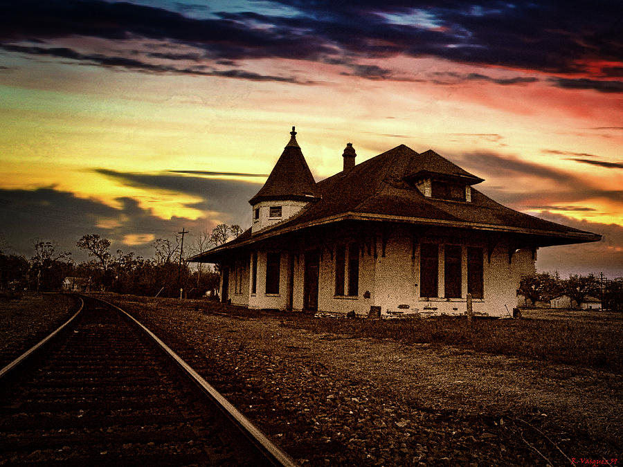 Old Abilene Train Depot  Digital Art by Rene Vasquez