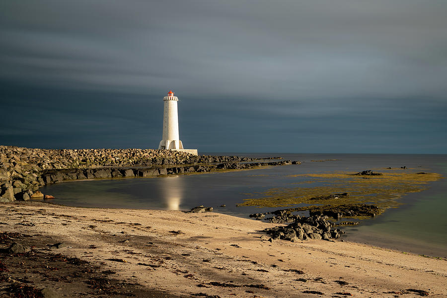 Old Akranes Lighthouse in Western Iceland Photograph by William Dickman