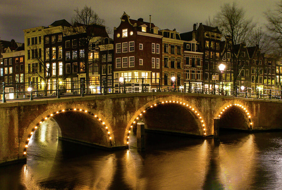 Old Amsterdam Canals Evening Photograph by Norma Brandsberg