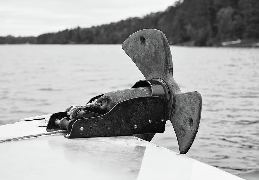Fish Photograph - Old Anchor On Fishing Boat by Nicole Frederick