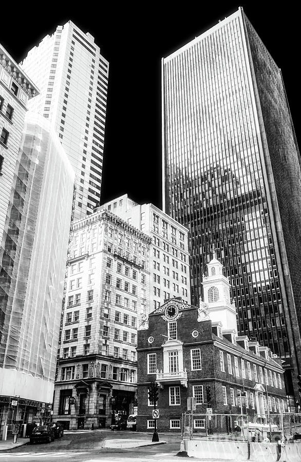 Architecture Photograph - Old and New Buildings in Boston by John Rizzuto