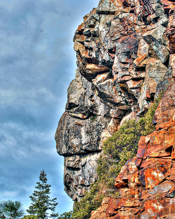 Old Ape Face Rock Photograph by William Havle