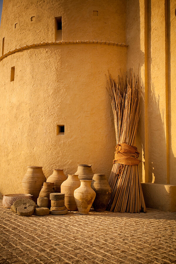 Old Arabic Pots On Cobblestones Photograph by Amriphoto