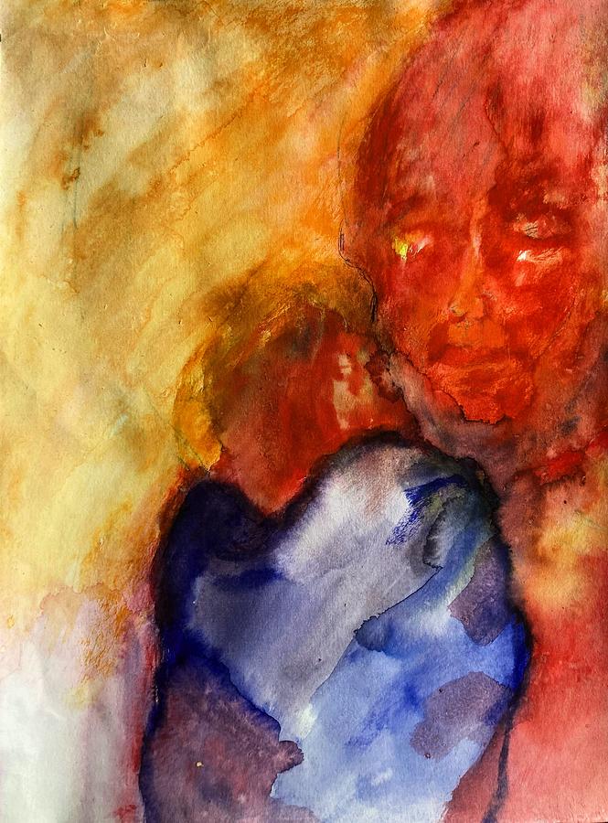 Old Baby and Doll Painting by Judith Redman