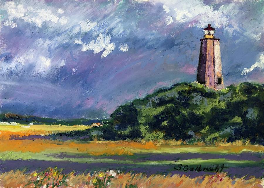 Old Baldy Lighthouse Painting by Shirley Galbrecht
