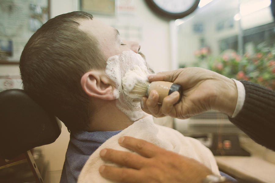Old barbers shave Photograph by Ekaterina Nosenko