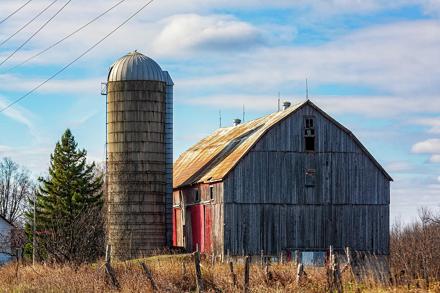 Old barn and silo  Photograph by Tatiana Travelways
