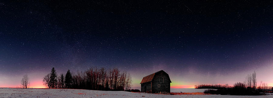 Old Barn and Stars Photograph by Dan Jurak