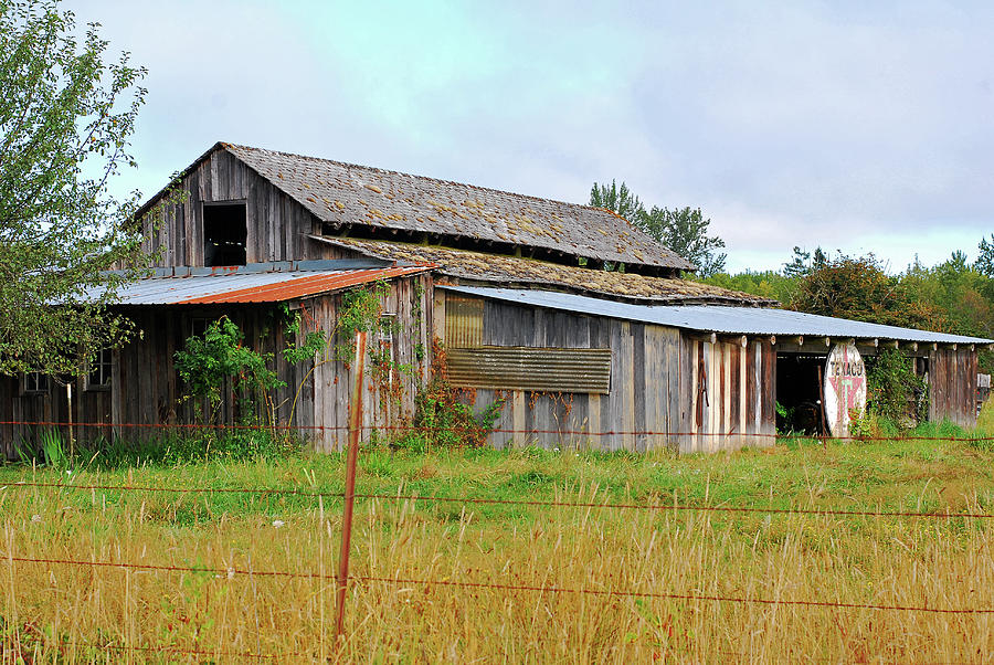 Old Barn And Texaco Sign Photograph
